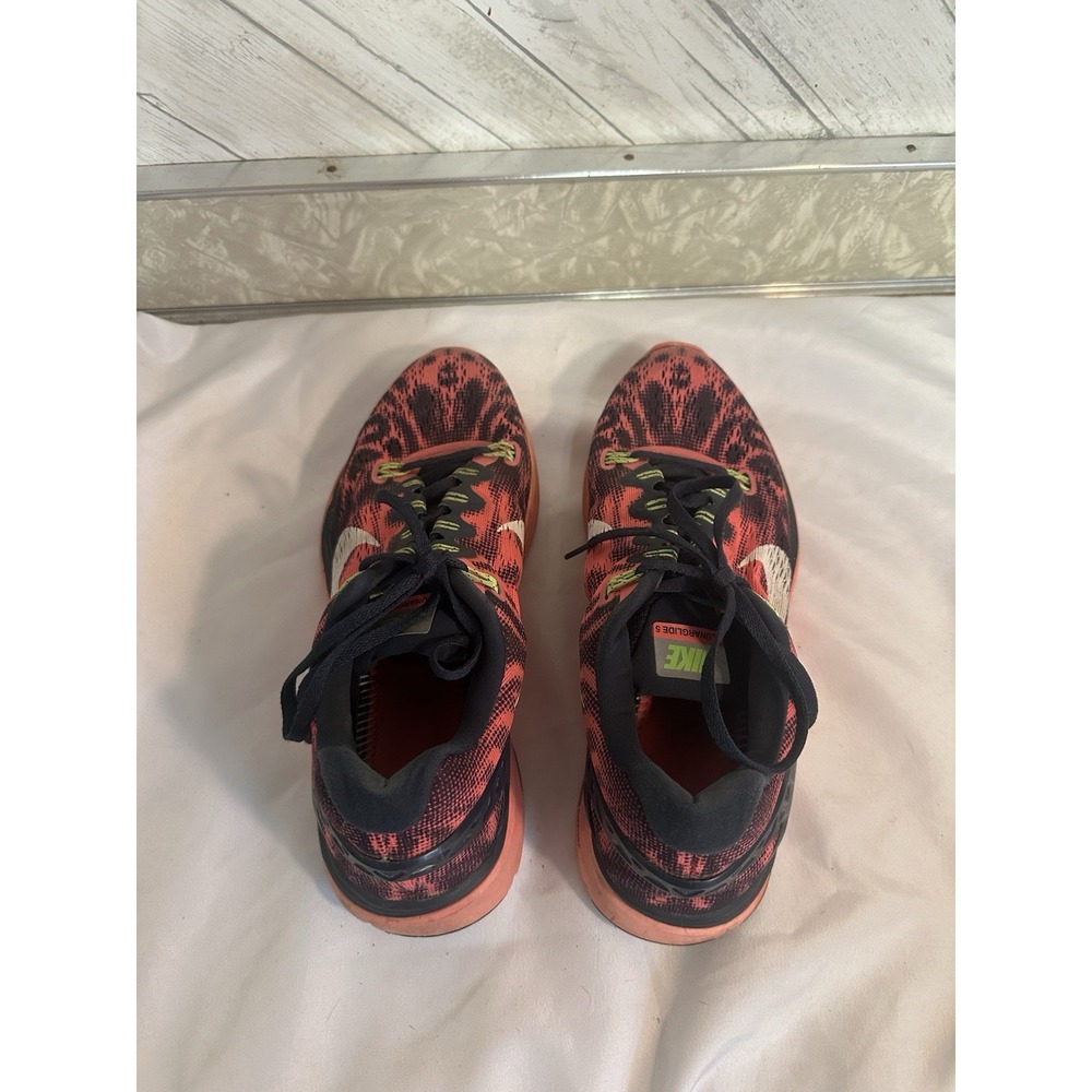 Nike Lunarglide 5 Mens Size 8.5 Shoes Sneakers Atomic Red - Picture 2 of 10